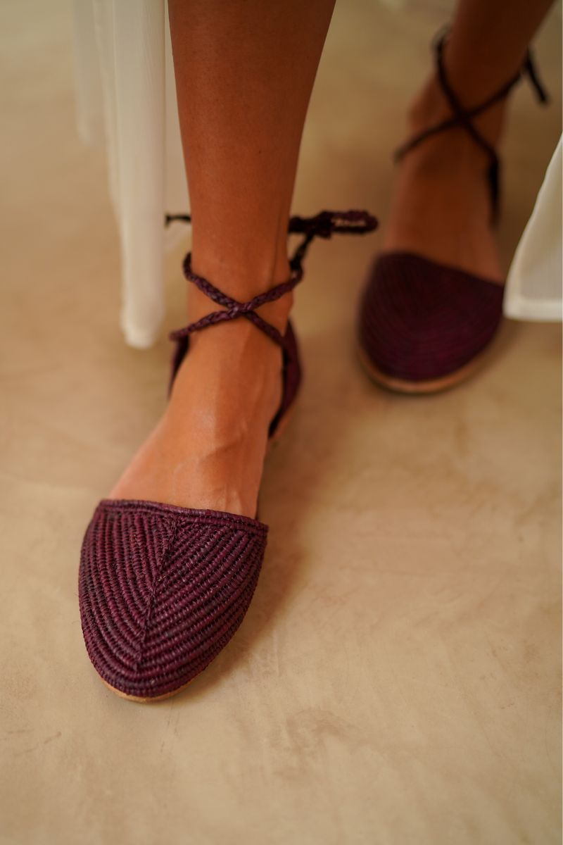 Zapatillas Atenea Burgundy | Zapatillas para Novias | Serên