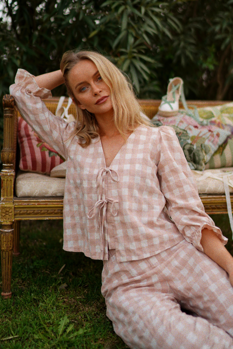 Pijama Jane Largo Cuadro Maxi