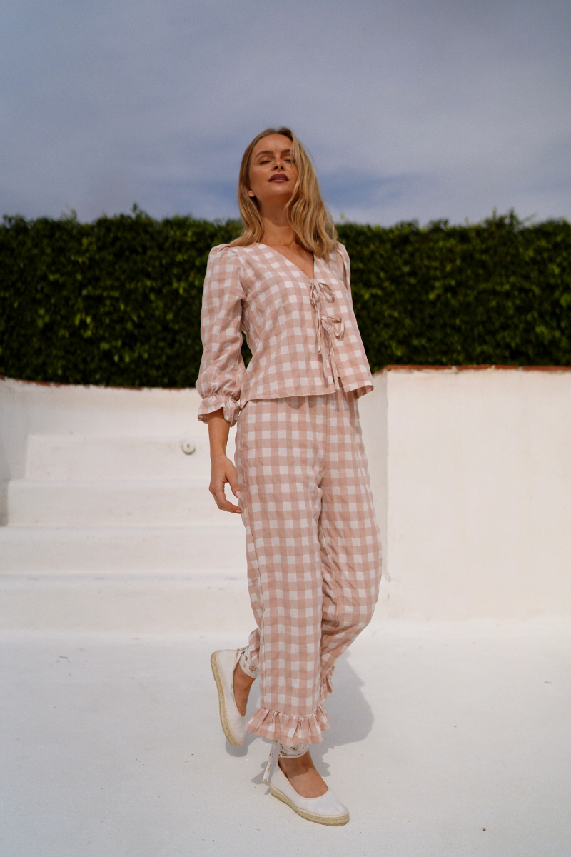 Pijama Jane Largo Cuadro Maxi