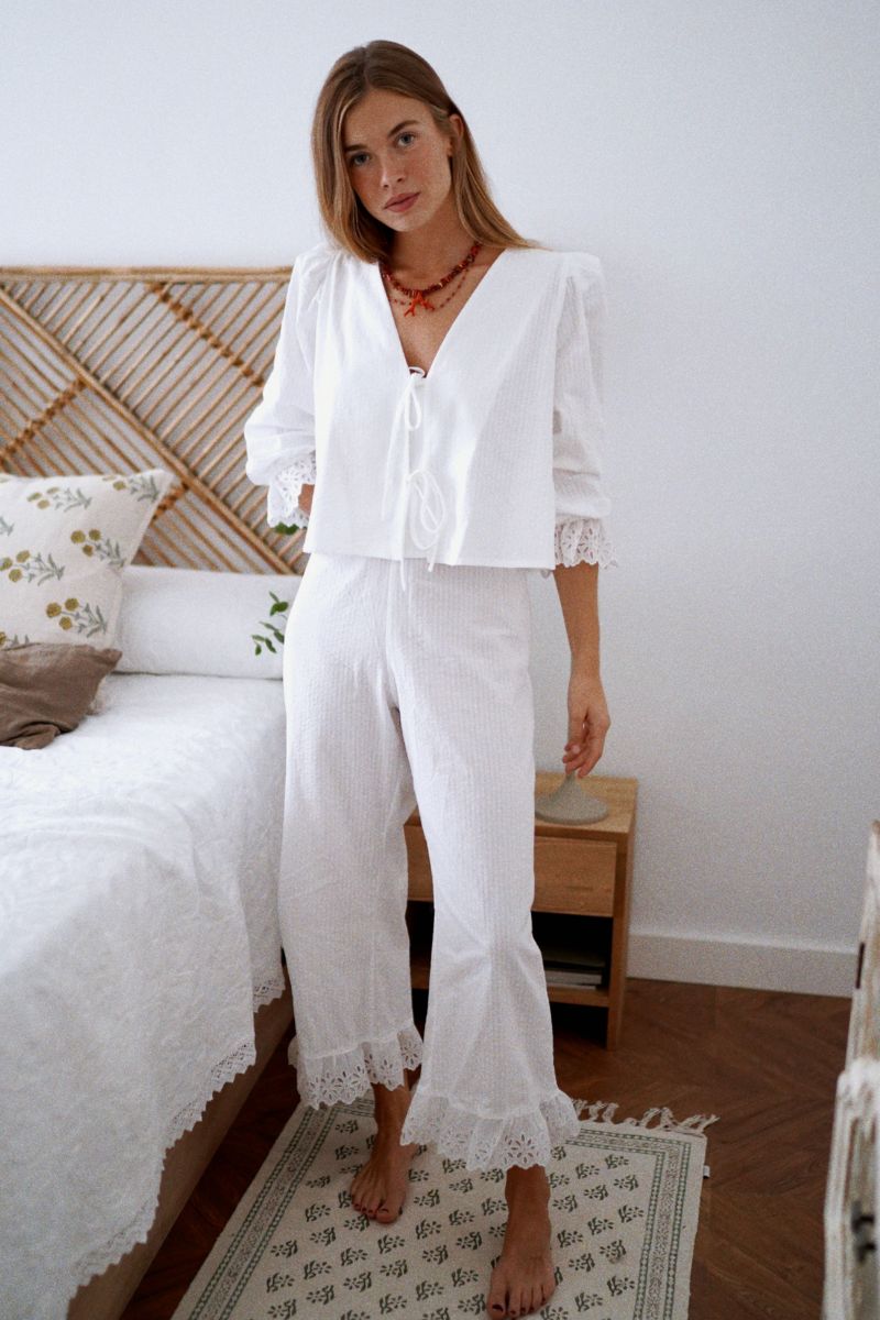 Pijama Jane Largo Blanco