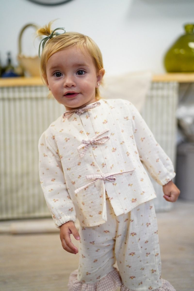Pijama Sophie Flores Rosa