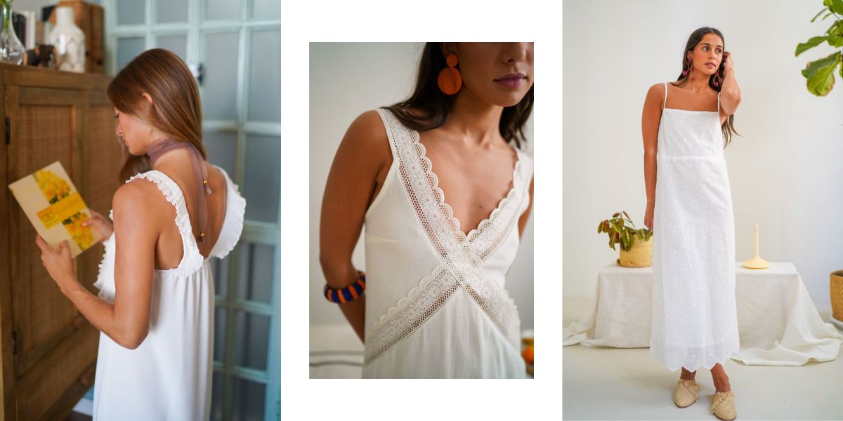 Camisón blanco largo