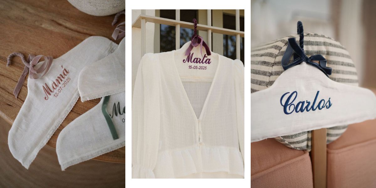 Percha boda personalizada