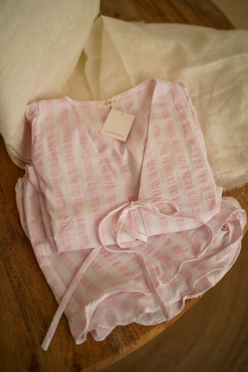 Pijama Jane Rayas Celeste