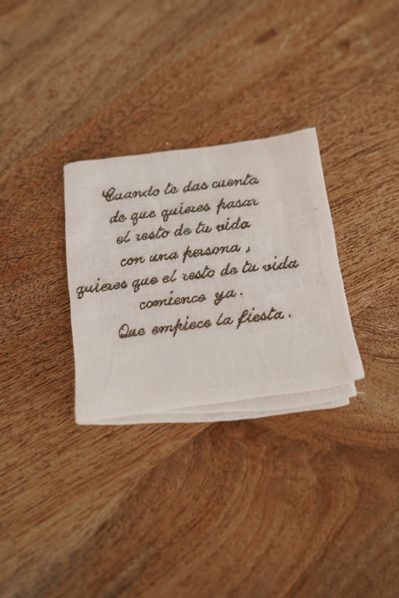 Pañuelo Bordado Novio